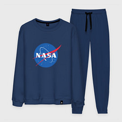 Костюм хлопковый мужской NASA: Logo, цвет: тёмно-синий