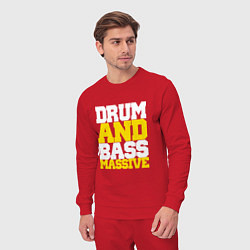 Костюм хлопковый мужской DRUM AND BASS MASSIVE, цвет: красный — фото 2