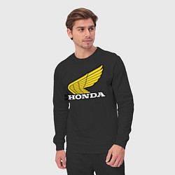 Костюм хлопковый мужской Honda, цвет: черный — фото 2