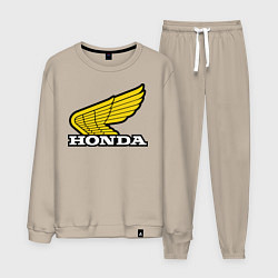 Костюм хлопковый мужской Honda, цвет: миндальный