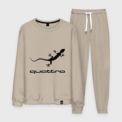Костюм хлопковый мужской Audi quattro, цвет: миндальный