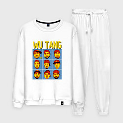 Костюм хлопковый мужской Wu-Tang Clan Faces, цвет: белый