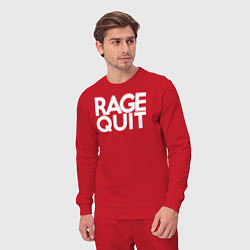 Костюм хлопковый мужской Rage Quit, цвет: красный — фото 2