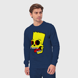 Костюм хлопковый мужской Bart Skull, цвет: тёмно-синий — фото 2