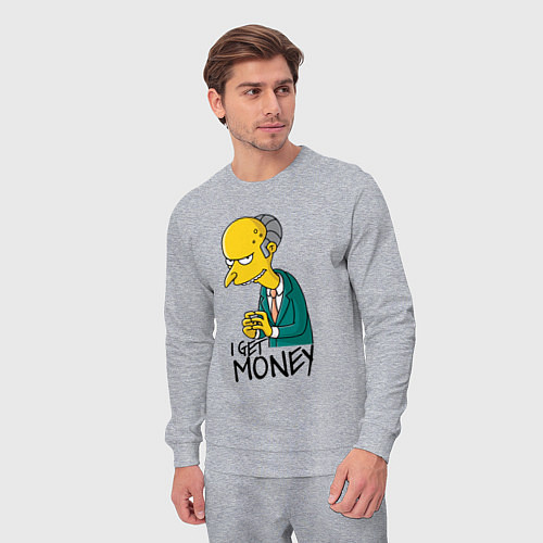 Мужской костюм Mr. Burns: I get money / Меланж – фото 3