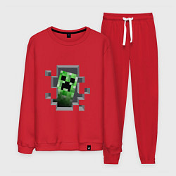 Костюм хлопковый мужской Creeper Inside, цвет: красный