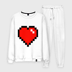 Костюм хлопковый мужской Minecraft Lover, цвет: белый