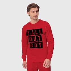 Костюм хлопковый мужской Fall Out Boy: Words, цвет: красный — фото 2