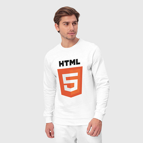 Мужской костюм HTML5 / Белый – фото 3