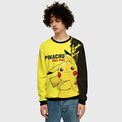 Свитшот мужской Pikachu Pika Pika, цвет: 3D-черный — фото 2