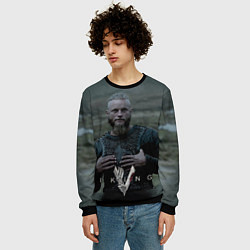 Свитшот мужской Vikings: Ragnarr Lodbrok, цвет: 3D-черный — фото 2