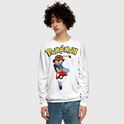 Свитшот мужской Pokemon: Ash Ketchum, цвет: 3D-белый — фото 2