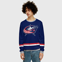 Свитшот мужской Columbus Blue Jackets, цвет: 3D-меланж — фото 2