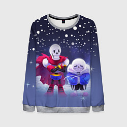 Свитшот мужской Sans & Papyrus, цвет: 3D-меланж