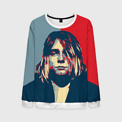 Свитшот мужской Kurt Cobain, цвет: 3D-белый
