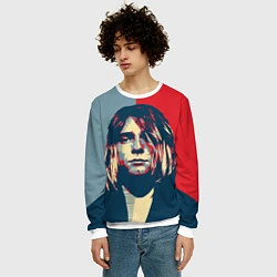 Свитшот мужской Kurt Cobain, цвет: 3D-белый — фото 2