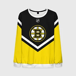 Свитшот мужской NHL: Boston Bruins, цвет: 3D-белый