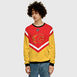 Свитшот мужской NHL: Calgary Flames, цвет: 3D-черный — фото 2
