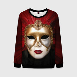 Свитшот мужской Венецианская маска, цвет: 3D-черный