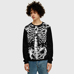 Свитшот мужской Floral Skeleton, цвет: 3D-черный — фото 2