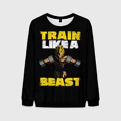 Свитшот мужской Train Like a Beast, цвет: 3D-черный