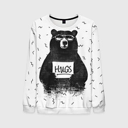 Свитшот мужской Bear Hugs, цвет: 3D-белый