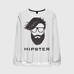 Свитшот мужской Hipster, цвет: 3D-белый