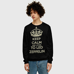 Свитшот мужской Keep Calm & Led Zeppelin, цвет: 3D-черный — фото 2