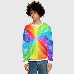 Свитшот мужской Радуга, цвет: 3D-белый — фото 2