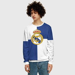 Свитшот мужской Real Madrid: Blue style, цвет: 3D-белый — фото 2