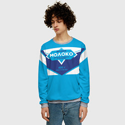 Свитшот мужской Молоко сгущеное, цвет: 3D-меланж — фото 2