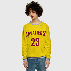Свитшот мужской Cavaliers Cleveland 23: Yellow, цвет: 3D-меланж — фото 2