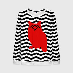 Свитшот мужской Twin Peaks Owl, цвет: 3D-белый