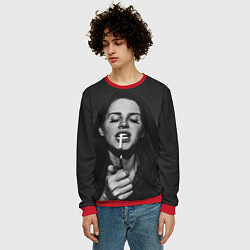 Свитшот мужской Lana Del Rey, цвет: 3D-красный — фото 2