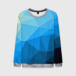 Свитшот мужской Geometric blue, цвет: 3D-меланж