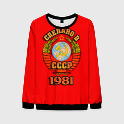 Свитшот мужской Сделано в 1981 СССР, цвет: 3D-черный