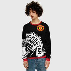 Свитшот мужской Man United: Black Collection, цвет: 3D-красный — фото 2