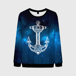 Свитшот мужской Символ якоря, цвет: 3D-черный
