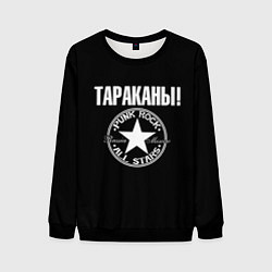Свитшот мужской Тараканы: панк-рок, цвет: 3D-черный