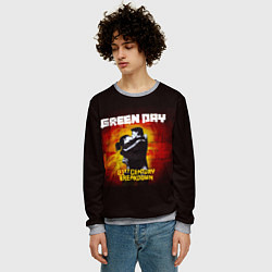 Свитшот мужской Поцелуй Green Day, цвет: 3D-меланж — фото 2