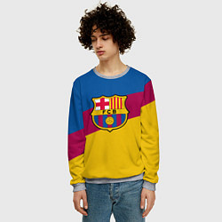 Свитшот мужской FC Barcelona 2018 Colors, цвет: 3D-меланж — фото 2