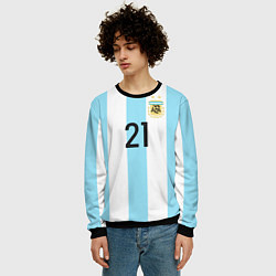 Свитшот мужской Сборная Аргентины: Диабола ЧМ-2018, цвет: 3D-черный — фото 2