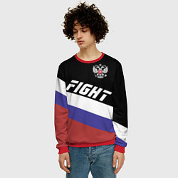 Свитшот мужской Fight Russia, цвет: 3D-красный — фото 2