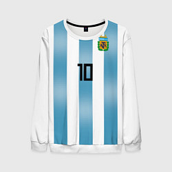 Свитшот мужской Сборная Аргентины: Месси ЧМ-2018, цвет: 3D-белый