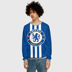 Свитшот мужской FC Chelsea: Gold Lines, цвет: 3D-меланж — фото 2
