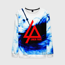 Свитшот мужской Linkin Park blue smoke, цвет: 3D-белый