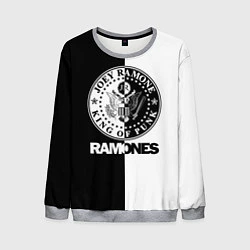 Свитшот мужской Ramones B&W, цвет: 3D-меланж