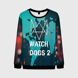 Свитшот мужской Watch Dogs 2: Network Hack, цвет: 3D-черный