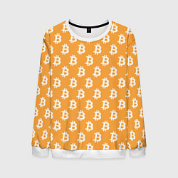 Свитшот мужской BTC Pattern, цвет: 3D-белый