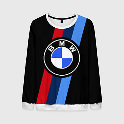 Свитшот мужской BMW 2021 M SPORT БМВ М СПОРТ, цвет: 3D-белый